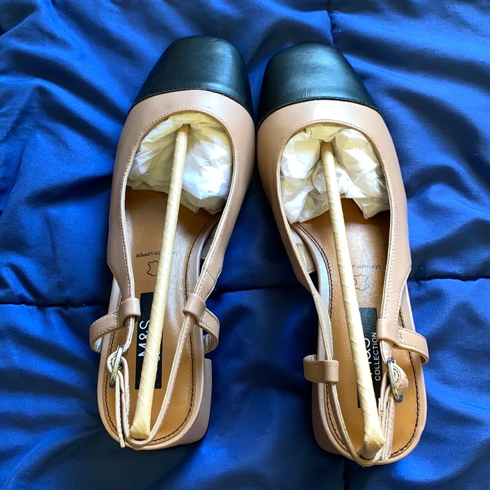 completely new ballet pink and black shoes